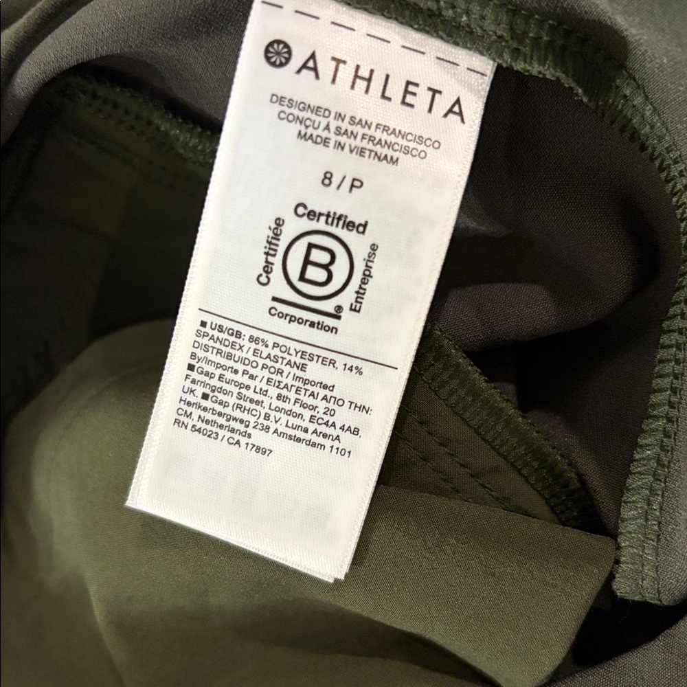 NWT Athleta Petite Olive Green Endless Pant Sz 8P - Picture 11 of 11